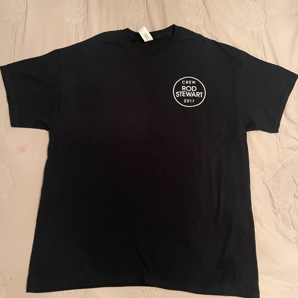 Vintage T Shirt - Rod Stewart Local Crew Band Concert Black 2014 XL Gildan NWOT